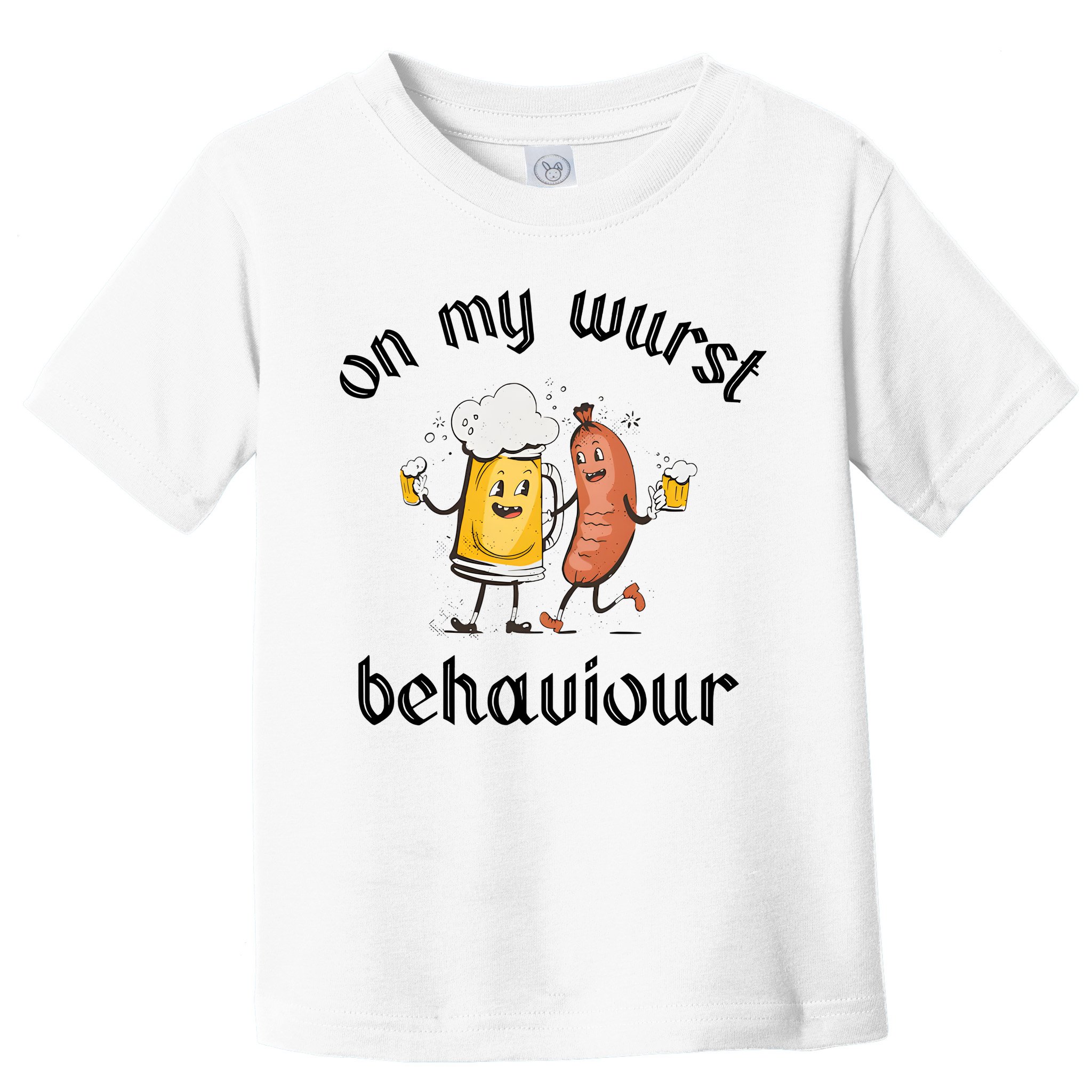 Funny Oktoberfest On My Wurst Behaviour Beer Hot Dog Drinking Team Toddler T-Shirt