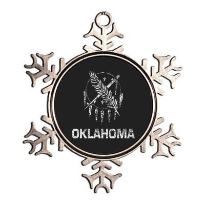 Flag Of Oklahoma The Sooner State Tulsa Norman Edmond Metallic Star Ornament