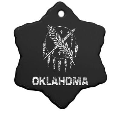 Flag Of Oklahoma The Sooner State Tulsa Norman Edmond Ceramic Star Ornament