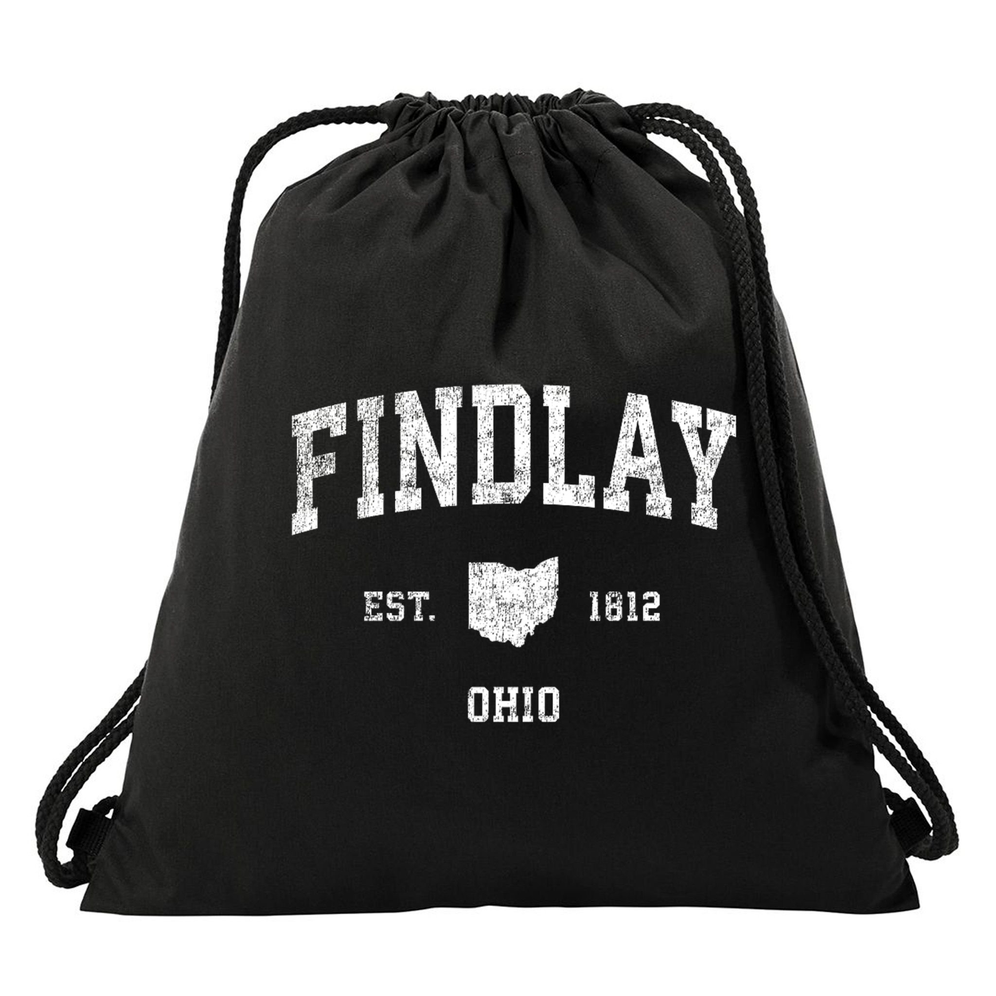 Findlay Ohio Oh Vintage Sports Drawstring Bag