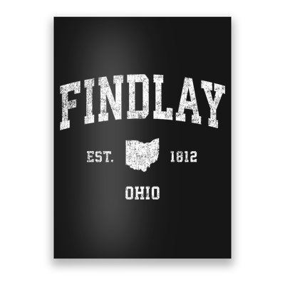 Findlay Ohio Oh Vintage Sports Poster