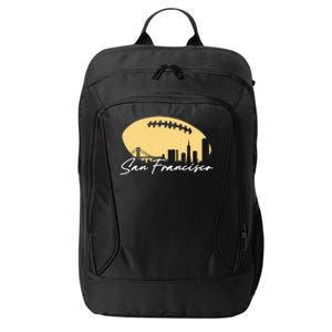 Football Outline Of Your City San Fran City Backpack