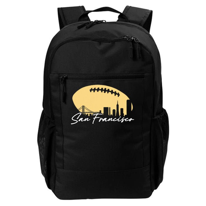 Football Outline Of Your City San Fran Daily Commute Backpack