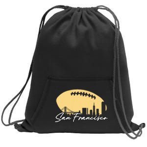 Football Outline Of Your City San Fran Sweatshirt Cinch Pack Bag