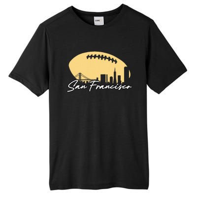 Football Outline Of Your City San Fran Tall Fusion ChromaSoft Performance T-Shirt