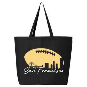 Football Outline Of Your City San Fran 25L Jumbo Tote