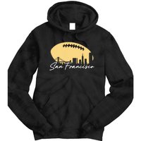 Football Outline Of Your City San Fran Tie Dye Hoodie