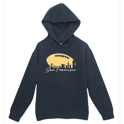 Football Outline Of Your City San Fran Urban Pullover Hoodie