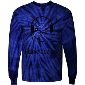 Feline One One Funny 911 Dispatcher Cat Lover Saying Tie-Dye Long Sleeve Shirt