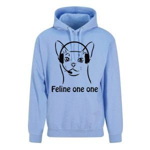 Feline One One Funny 911 Dispatcher Cat Lover Saying Unisex Surf Hoodie