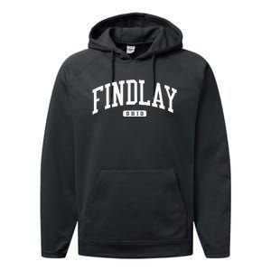 Findlay Ohio OH College University Style Performance Fleece Hoodie