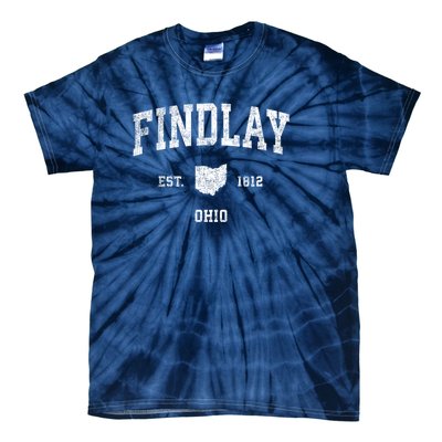 Findlay Ohio Oh Vintage Established Sports Design Tie-Dye T-Shirt