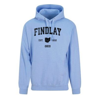 Findlay Ohio Oh Vintage Established Sports Design Unisex Surf Hoodie