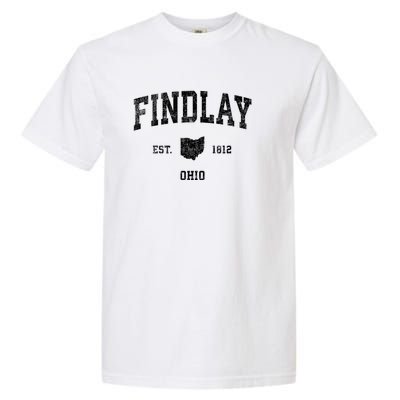 Findlay Ohio Oh Vintage Established Sports Design Garment-Dyed Heavyweight T-Shirt