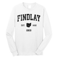 Findlay Ohio Oh Vintage Established Sports Design Long Sleeve Shirt