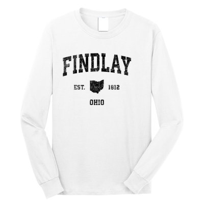 Findlay Ohio Oh Vintage Established Sports Design Long Sleeve Shirt