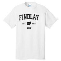 Findlay Ohio Oh Vintage Established Sports Design Tall T-Shirt