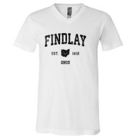 Findlay Ohio Oh Vintage Established Sports Design V-Neck T-Shirt