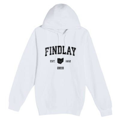 Findlay Ohio Oh Vintage Established Sports Design Premium Pullover Hoodie