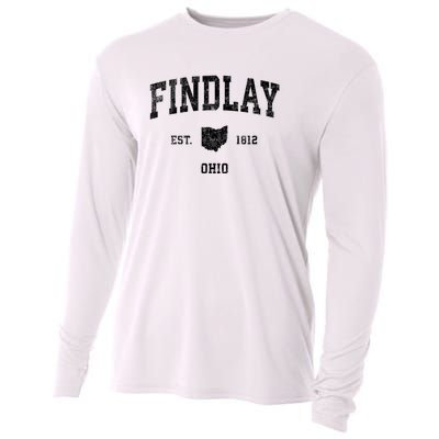 Findlay Ohio Oh Vintage Established Sports Design Cooling Performance Long Sleeve Crew