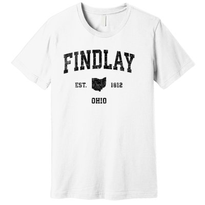 Findlay Ohio Oh Vintage Established Sports Design Premium T-Shirt