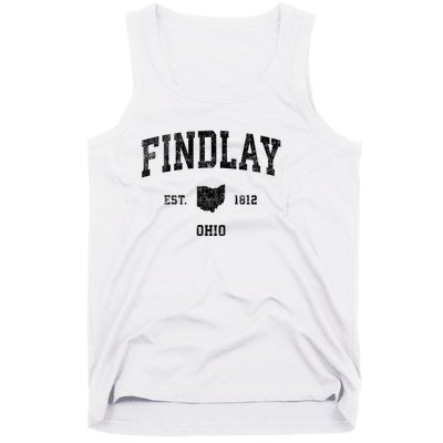 Findlay Ohio Oh Vintage Established Sports Design Tank Top