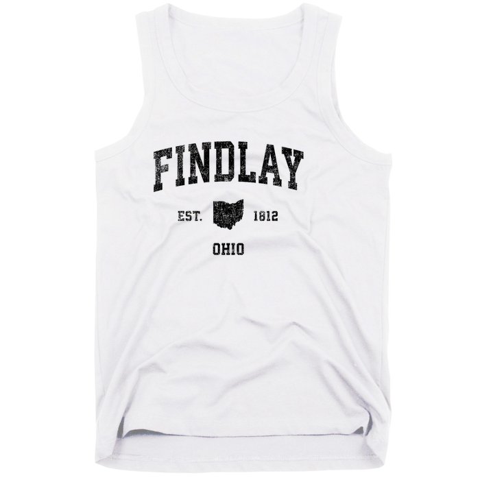 Findlay Ohio Oh Vintage Established Sports Design Tank Top