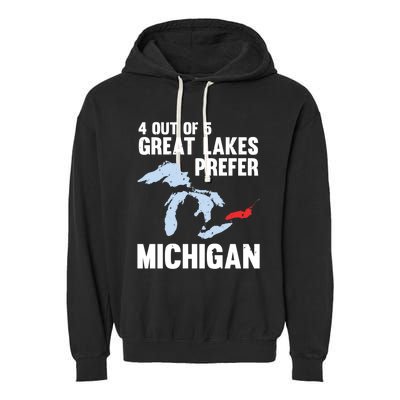 Four Out of Five Great Lakes Prefer Michigan Tee Garment-Dyed Fleece Hoodie