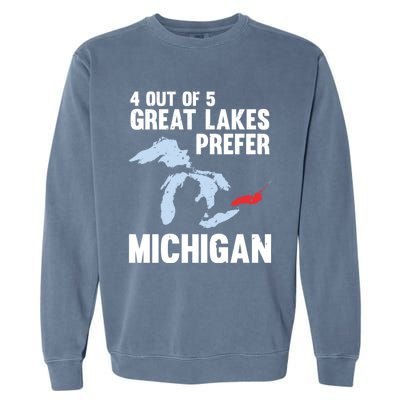 Four Out of Five Great Lakes Prefer Michigan Tee Garment-Dyed Sweatshirt