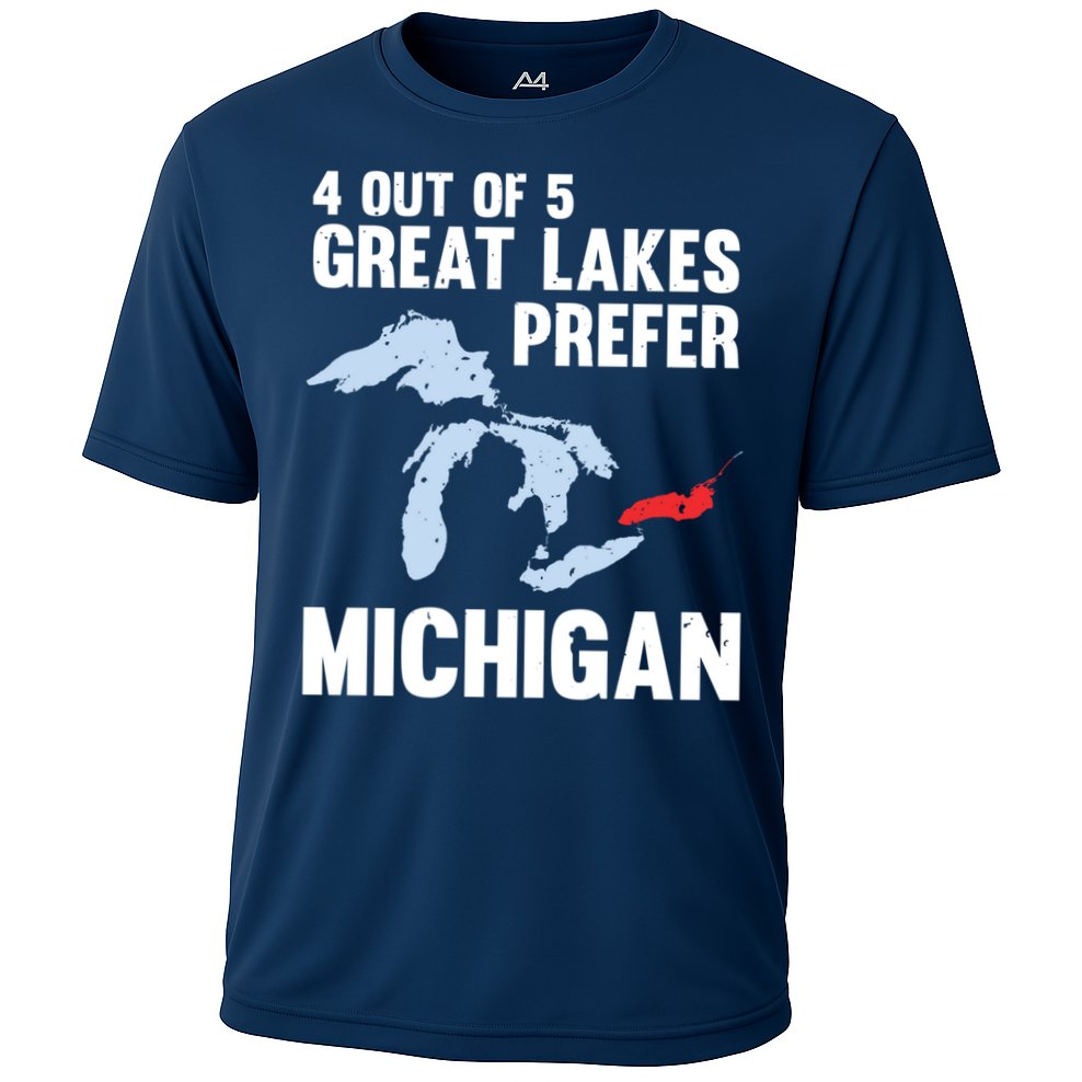 Four Out of Five Great Lakes Prefer Michigan Tee Cooling Performance Crew T-Shirt
