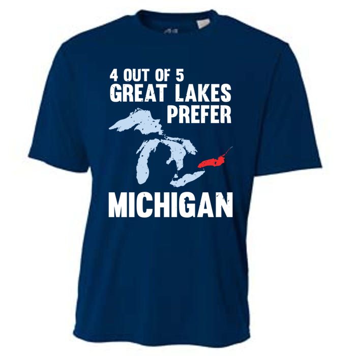 Four Out of Five Great Lakes Prefer Michigan Tee Cooling Performance Crew T-Shirt