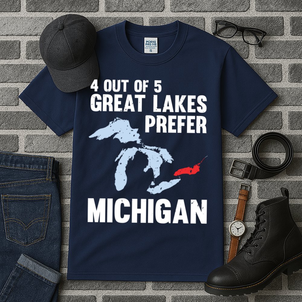 Four Out of Five Great Lakes Prefer Michigan Tee Tall T-Shirt