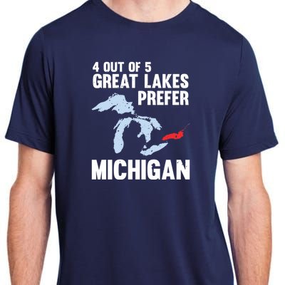 Four Out of Five Great Lakes Prefer Michigan Tee Adult ChromaSoft Performance T-Shirt