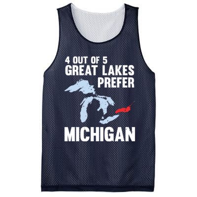 Four Out of Five Great Lakes Prefer Michigan Tee Mesh Reversible Basketball Jersey Tank