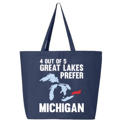 Four Out of Five Great Lakes Prefer Michigan Tee 25L Jumbo Tote