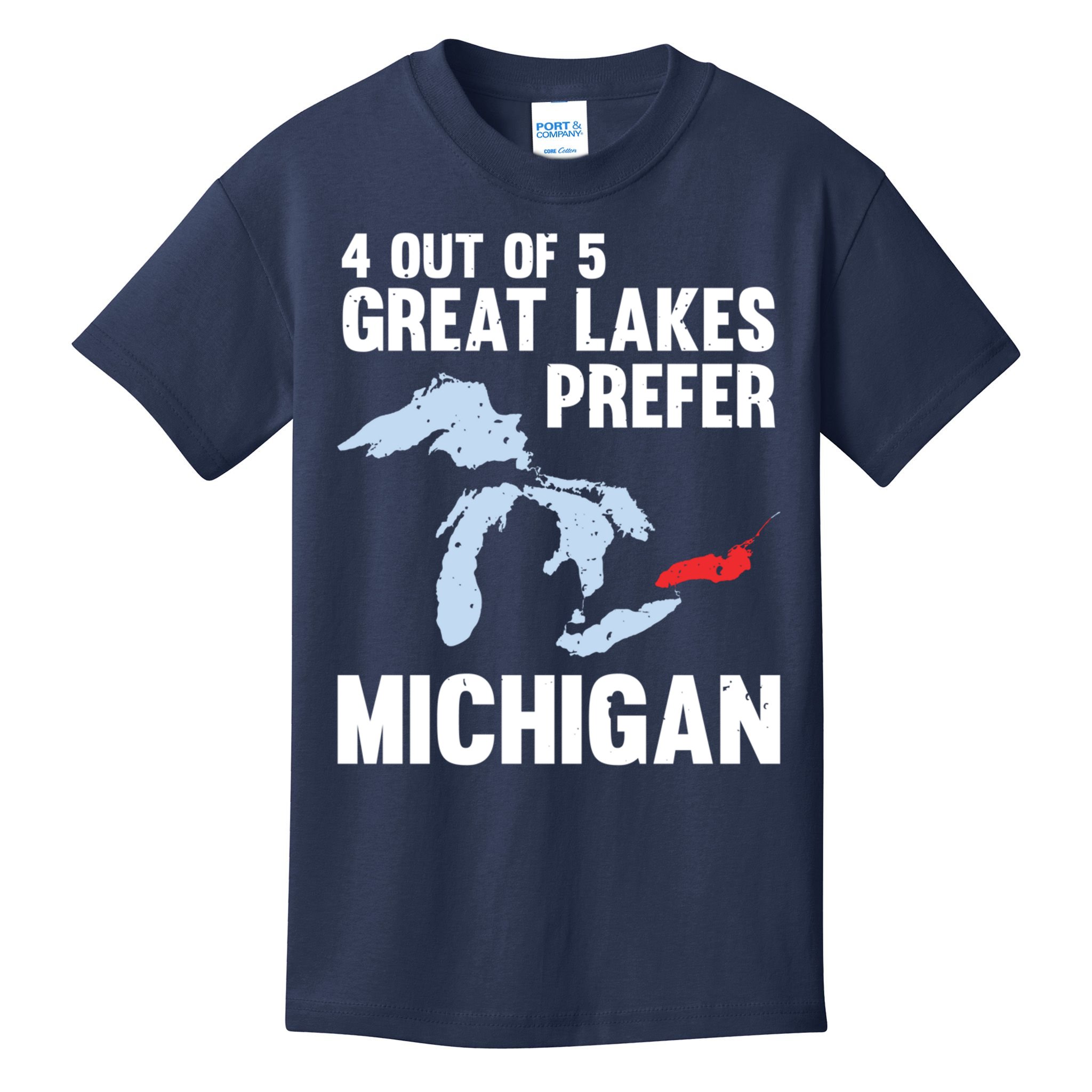 Four Out of Five Great Lakes Prefer Michigan Tee Kids T-Shirt
