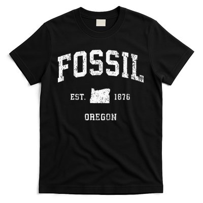 Fossil Oregon OR Vintage Athletic Sports T-Shirt