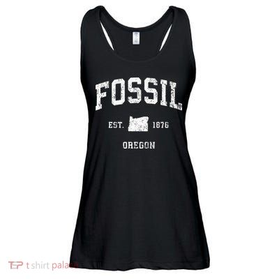 Fossil Oregon OR Vintage Athletic Sports Ladies Essential Flowy Tank