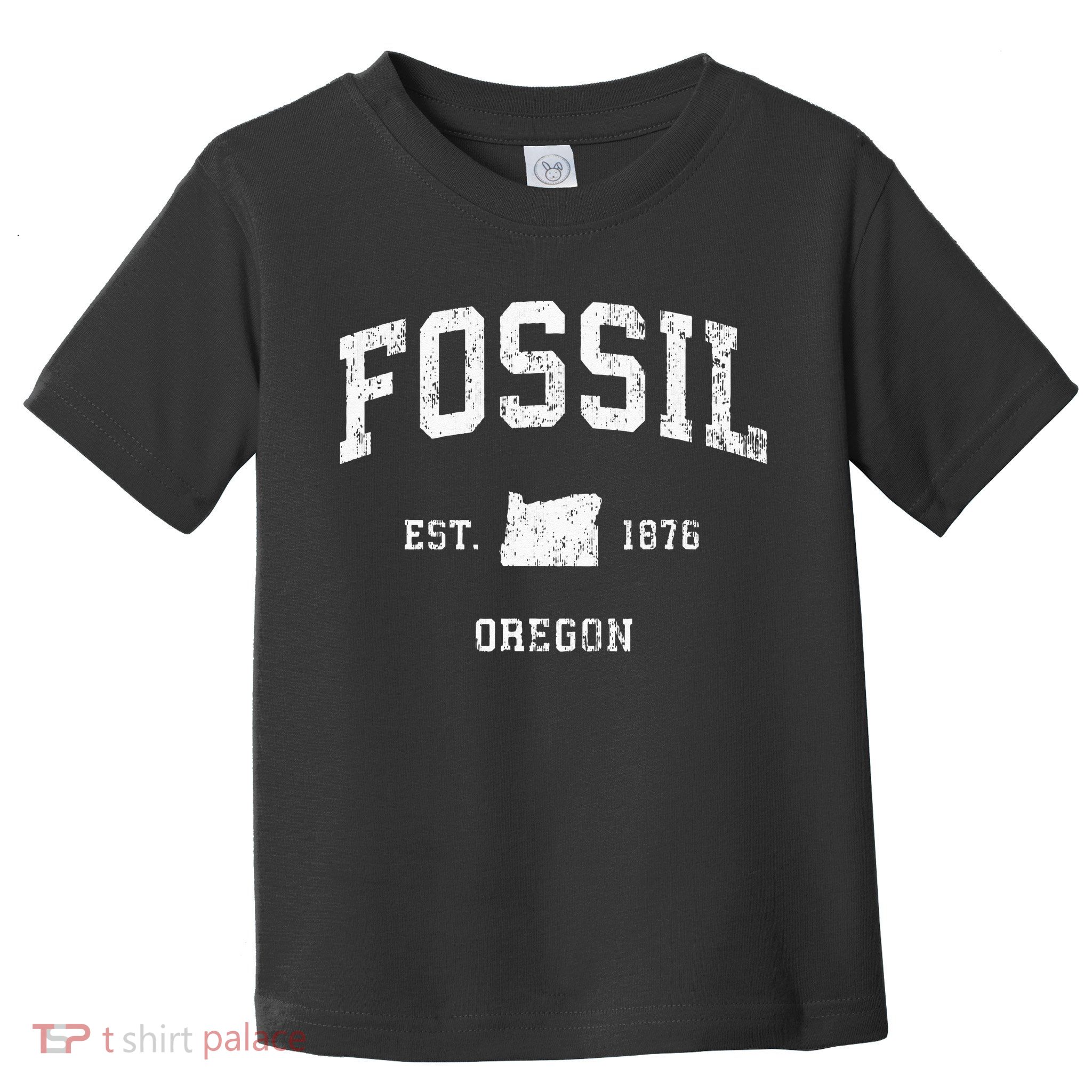 Fossil Oregon OR Vintage Athletic Sports Toddler T-Shirt