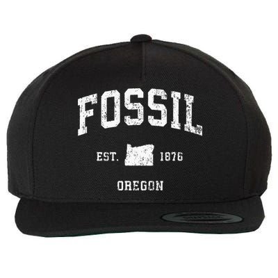 Fossil Oregon OR Vintage Athletic Sports Wool Snapback Cap