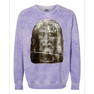 Face Of Our Lord Jesus Christ From The Holy Shroud Of Turin Colorblast Crewneck Sweatshirt