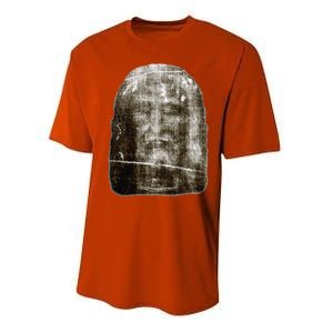 Face Of Our Lord Jesus Christ From The Holy Shroud Of Turin Performance Sprint T-Shirt