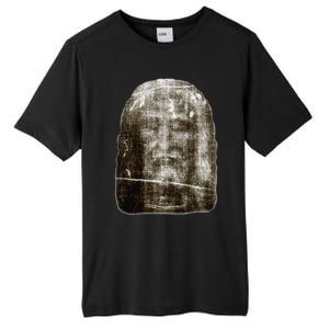 Face Of Our Lord Jesus Christ From The Holy Shroud Of Turin Tall Fusion ChromaSoft Performance T-Shirt