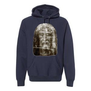 Face Of Our Lord Jesus Christ From The Holy Shroud Of Turin Premium Hoodie