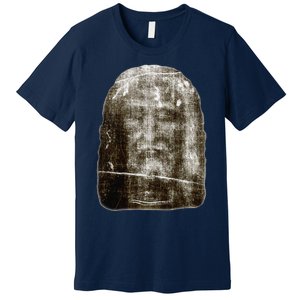 Face Of Our Lord Jesus Christ From The Holy Shroud Of Turin Premium T-Shirt