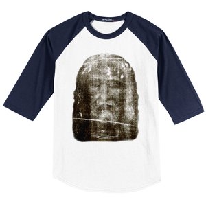 Face Of Our Lord Jesus Christ From The Holy Shroud Of Turin Baseball Sleeve Shirt