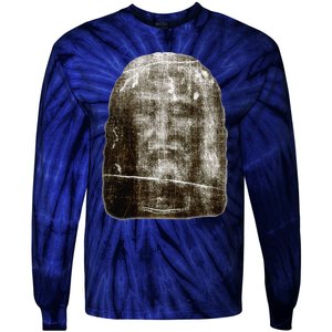 Face Of Our Lord Jesus Christ From The Holy Shroud Of Turin Tie-Dye Long Sleeve Shirt