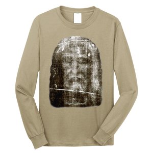 Face Of Our Lord Jesus Christ From The Holy Shroud Of Turin Long Sleeve Shirt