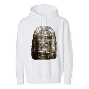 Face Of Our Lord Jesus Christ From The Holy Shroud Of Turin Garment-Dyed Fleece Hoodie