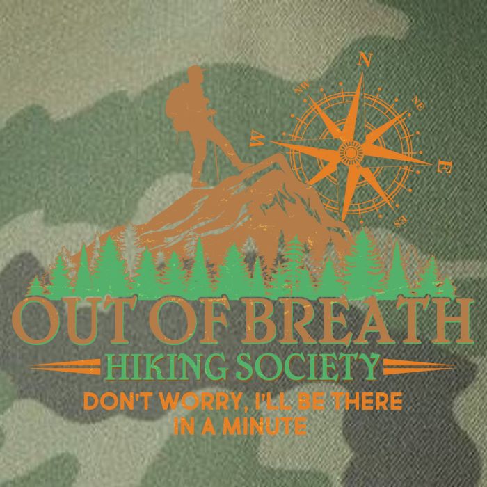 Funny Out Of Breath Hiking Society Dont Worry Ill Be There In A Minute Legacy Tie Dye Trucker Hat
